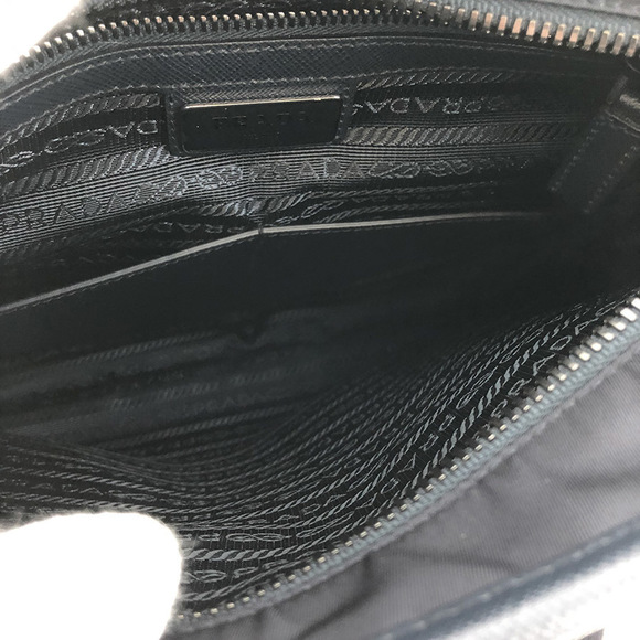 Prada Nylon Shoulder Bag Navy Dark Blue Diagonal Slim - Picture 4 of 13